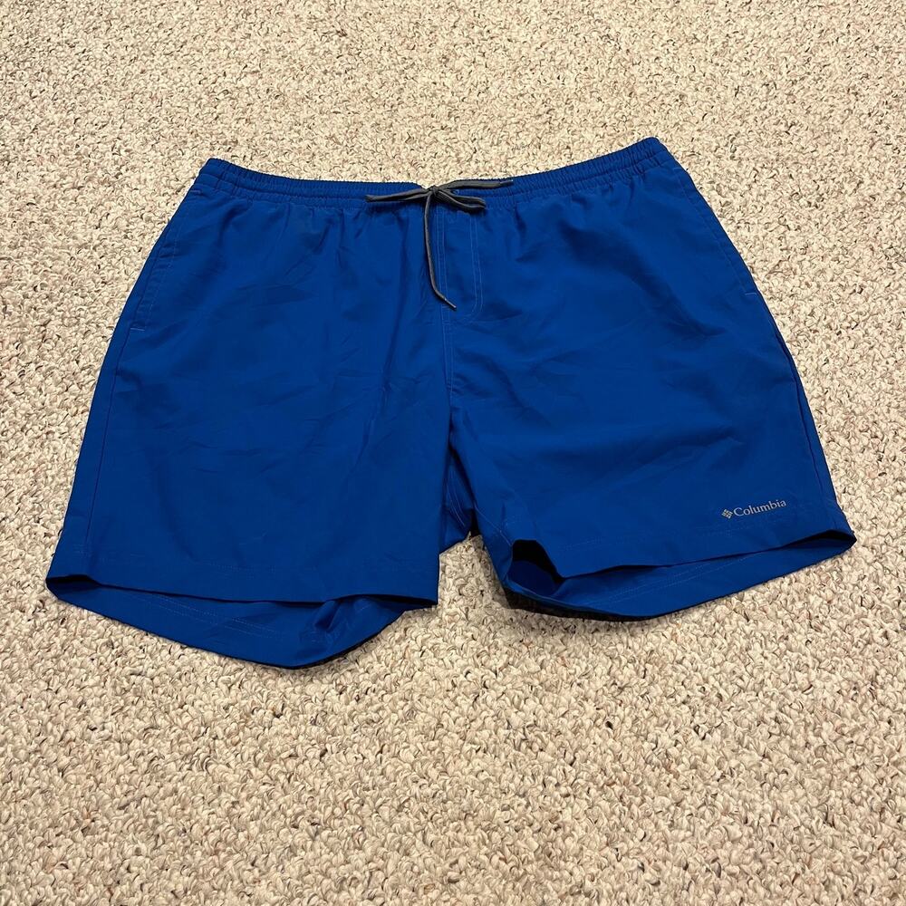 Columbia Mens Summertide Stretch Drawstring Outdoor Shorts XXL Blue Beach Casual